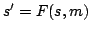 $ s' = F(s,m)$